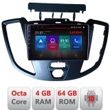 Navigatie Ford Transit 2015-2020 Android radio gps internet Octa Core 4+64 LTE kit-turneo-custom+EDT-E509-PRO RESIGILAT CarStore Technology