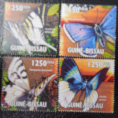 Guineea Bissau -Fauna ,fluturi-serie completa ,MNH