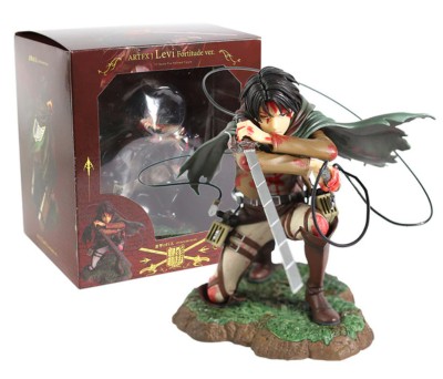 Figurina Attack on Titan Levi Ackerman Anime 15 cm foto