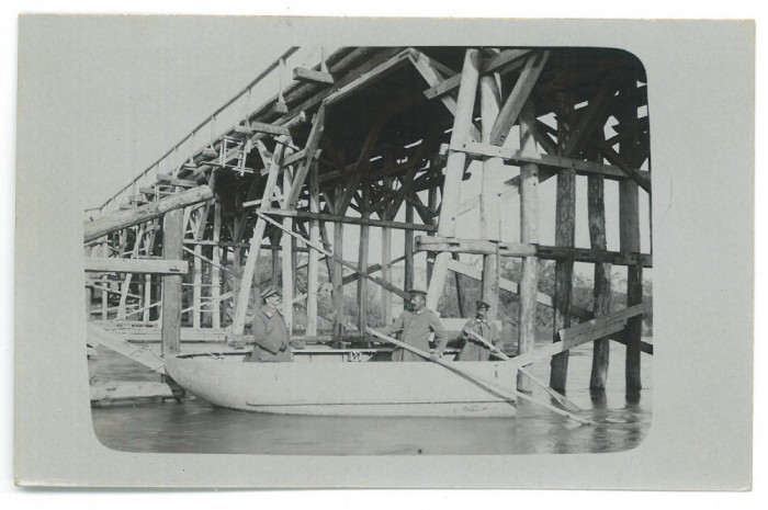 5554 - River PUTNA, Suceava, Bridge, Romania - old postcard, real PHOTO - unused
