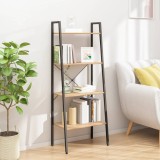 vidaXL Raft cu 4 niveluri, maro deschis / negru, 56x35x140 cm
