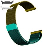 Curea otel, Milanese Loop Slim, compatibila cu Samsung Galaxy Watch9 44mm, Green Mix