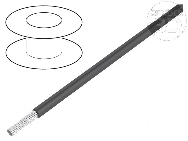 Cablu HookUp Wire litat Cu PTFE 32AWG Gri 30,5m
