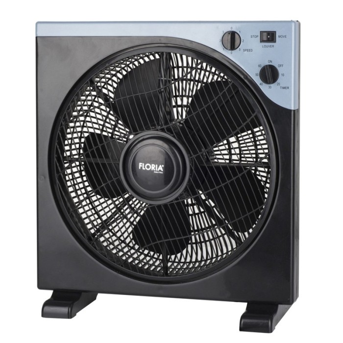 Ventilator patrat Floria, 40 W, timer, 3 trepte, unghi reglabil Ventilator patrat Floria, 40 W, timer, 3 trepte, unghi reglabil