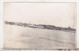 Bnk foto Vapor la chei - posibil Tulcea - anii `40, Alb-Negru, Romania 1900 - 1950, Transporturi