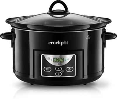Slow cooker Crock-Pot, 4.7 l, 2 setari gatit, vas de ceramica detasabil, negru foto