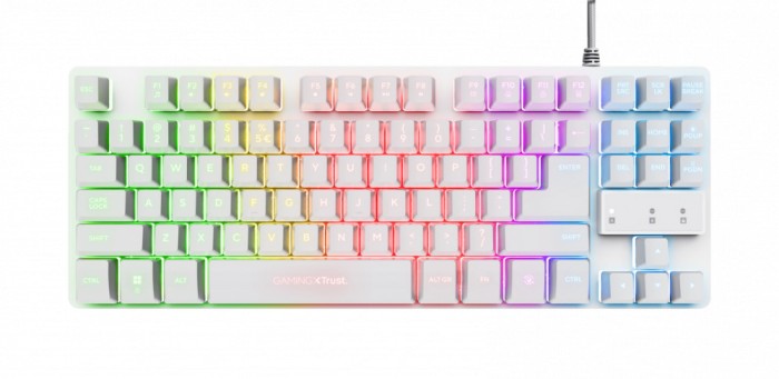 Tastatura Trust cu fir GXT833W Thado, numar butoane 87, interfata