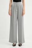 MAX&amp;Co. pantaloni culoarea gri, lat, high waist, 2526136091200