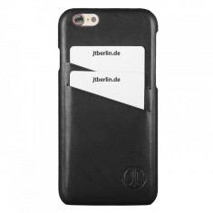 Husa de piele JT Berlin Cover Style pentru iPhone SE 2 / 8 / 7, Negru foto