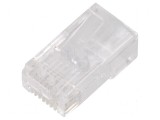 Conector RJ45 8p8c Cat 5e cu mufă PIN 8 pentru cablu IDC, QOLTEC