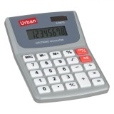 Calculator Electronic Urban 8-Digits, Gri, 9.5x12.5x1cm, Panou Solar Integrat, Oem