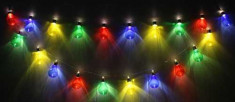 Ghirlanda luminoasa decorativa 20 LED-uri multicolore cu jocuri de lumini cablu transparent, WELL foto