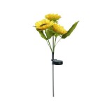 Lampă Solară cu LED, Floarea Soarelui &icirc;n Grădină, 3 Flori, 70 cm, eMazing