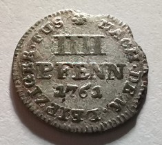 GERMANIA - Brunswick-Luneburg-Calenberg-Hannover - 4 Pfennig 1761 IWS - Argint foto