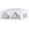 Pavilion pentru gradina/comercial, cadru metalic, 6 pereti, pliabil, alb, 5.85x2.95x2.70 m GartenVIP DiyLine, ART