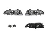 Set faruri tuning BMW Seria 3 (E46), Sedan/Combi, 06.1998-09.2001, model COMBI, SEDAN, Taiwan, partea stanga+dreapta, cu lumina parcare fibra optica;, Rapid