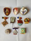 Lot 10 insigne rom&acirc;nești , fruntas , evidențiat , sport , etc