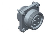 Conector circular 10A IP68 5 pini aurit