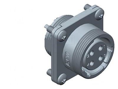 Conector circular 10A IP68 5 pini aurit foto