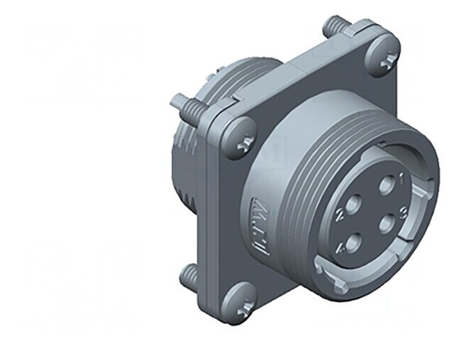Conector circular 10A IP68 5 pini aurit