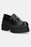 HUGO mocasini Kris culoarea negru, cu platformă, 50548194