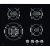 Plita incorporabila Hansa BHKS6113, 4 Arzatoare, WOK, Aprindere electrica, Negru