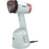 Aparat de calcat vertical cu abur Tefal AeroSteam DT9814F0, 1400W, 90g/min, 100ml, talpa ceramica, alb-roz