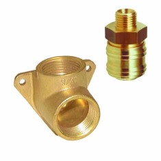 Set doză de perete din alamă pentru aer comprimat, cu cuplă 3/8&quot;