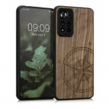 Husa Kwmobile pentru Xiaomi Redmi Note 11 Pro Plus 5G, Lemn, Maro, 58100.01, Carcasa