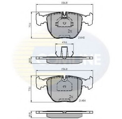 Set placute frana,frana disc BMW X3 (E83) (2004 - 2011) COMLINE CBP01096