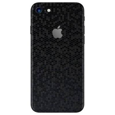 Set Folii Skin Acoperire 360 Compatibile cu Apple iPhone 7 (Set 2) - ApcGsm Wraps HoneyComb Black foto