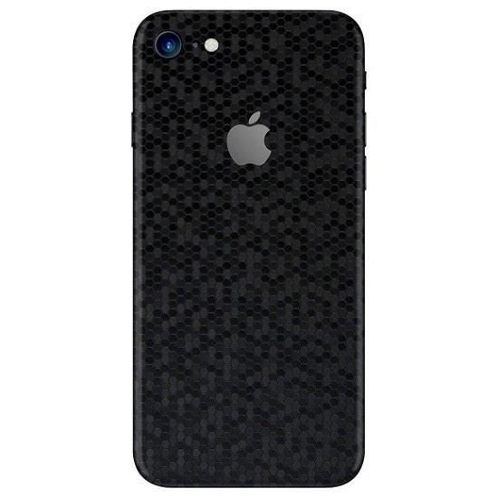 Set Folii Skin Acoperire 360 Compatibile cu Apple iPhone 7 (Set 2) - ApcGsm Wraps HoneyComb Black
