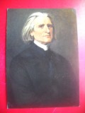 HOPCT 23176 FRANZ LISZT -[COMPOZITOR MAGHIAR- MUZICA] -B PLOCKHORST 1869- GERMANIA -- CP PICTURA --NECIRCULATA