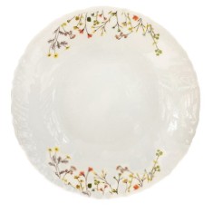 Set 6 Farfurii Intinse Mari Opal Alb Model Garden 26cm DNC60216 foto