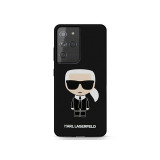 Husa TPU Karl Lagerfeld Iconik Full Body pentru Samsung Galaxy S21 Ultra 5G, Neagra KLHCS21LSLFKBK