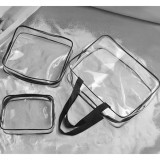 Set 3 organizatoare de cosmetice, transparente, ideale pentru calatorii FAVLine Selection, Oem