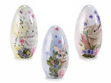 Set 3 oua decorative Paste metal 9.5x18.5 cm