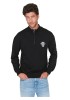 Bluza cu maneca lunga pentru barbati Trendyol, cu guler, negru, L - OUTLET