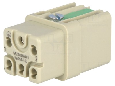 Conector HDC 6 pini 16A 400V foto