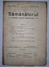 Carte veche Revista Samanatorul An 5 Numar 3 1906