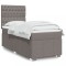 vidaXL Pat box spring cu saltea, gri taupe, 80x200 cm, textil 3291506