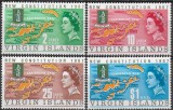 Virgin Islands 1967 - Noua Constituție, harta, serie neuzata