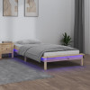 Cadru de pat cu LED, 90x200 cm, lemn masiv GartenMobel Dekor, vidaXL