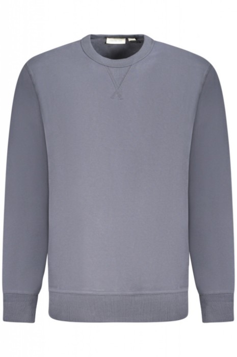 Bluza barbati, cu logo brodat, Regular fit, albastru, S