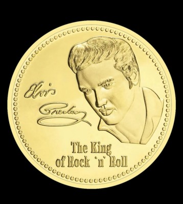 Monedă comemorativă Elvis Presley foto