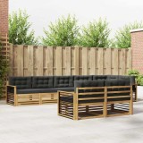 vidaXL Set de canapele de exterior 8 pcs Alb și antracit Poliester 3390697