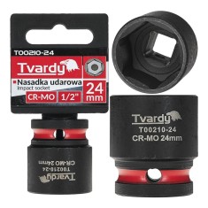 Cheie tubulara de impact in 6 puncte, 1 / 2&quot;, 24 mm, Tvardy T00210-24