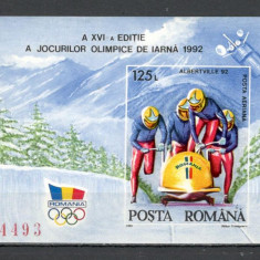 Romania.1992 Olimpiada de iarna ALBERTVILLE-Bl. nedantelat TR.506