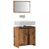 vidaXL Set mobilier de baie, 2 piese, lemn vechi, lemn prelucrat