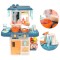 Bucatarie copii, efecte sonore, abur, lumini, 42 accesorii, circuit apa cu robinet, 63x45x22 cm, RESIGILAT
